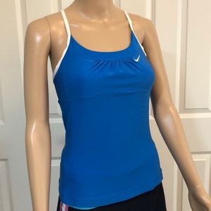 Nike Blue & White Bra Top XS